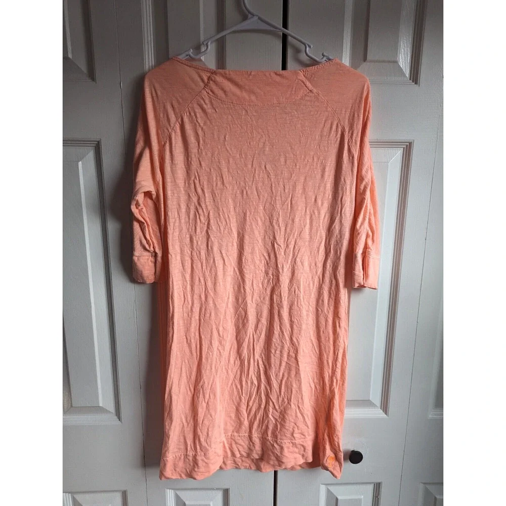 Lilly Pulitzer Womens Cassie T Shirt Dress Knit Light Orange/Pink Pullover Sm